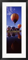 Reflection of Hot Air Balloons, Hot Air Balloon Rodeo, Steamboat Springs, Routt County, Colorado, USA Fine Art Print
