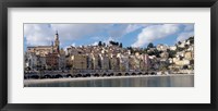 Buildings at the waterfront, Menton, French Riviera, Alpes-Maritimes, Provence-Alpes-Cote D'Azur, France Fine Art Print