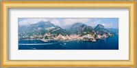 Aerial view of towns, Amalfi, Atrani, Amalfi Coast, Salerno, Campania, Italy Fine Art Print