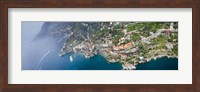 Aerial view of a town, Atrani, Amalfi Coast, Salerno, Campania, Italy Fine Art Print