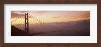 Golden Gate Bridge covered with fog, San Francisco, California Fine Art Print