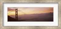 Golden Gate Bridge covered with fog, San Francisco, California Fine Art Print