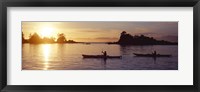 Two people kayaking in the sea, Broken Islands, Pacific Rim National Park Reserve, British Columbia, Canada Fine Art Print