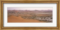 Panoramic view of sand dunes viewed from Big Daddy Dune, Sossusvlei, Namib Desert, Namibia Fine Art Print