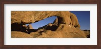 Natural arch on a mountain, Spitzkoppe, Namib Desert, Namibia Fine Art Print