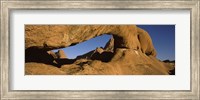 Natural arch on a mountain, Spitzkoppe, Namib Desert, Namibia Fine Art Print