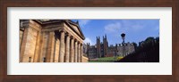 Art museum with Free Church Of Scotland in the background, National Gallery Of Scotland, The Mound, Edinburgh, Scotland Fine Art Print