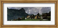 Buildings in a village, Engelberg, Obwalden Canton, Switzerland Fine Art Print