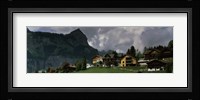 Buildings in a village, Engelberg, Obwalden Canton, Switzerland Fine Art Print