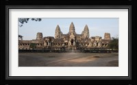 Facade of a temple, Angkor Wat, Angkor, Siem Reap, Cambodia Fine Art Print