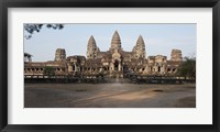 Facade of a temple, Angkor Wat, Angkor, Siem Reap, Cambodia Fine Art Print