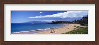 Tourists on the beach, Maui, Hawaii, USA Fine Art Print