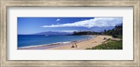 Tourists on the beach, Maui, Hawaii, USA Fine Art Print