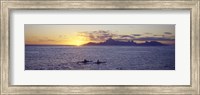 Sea at sunset, Moorea, Tahiti, Society Islands, French Polynesia Fine Art Print