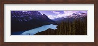 Mountain range at the lakeside, Banff National Park, Alberta, Canada Fine Art Print