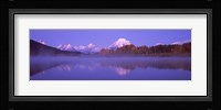 Reflection of mountains in a river, Oxbow Bend, Snake River, Grand Teton National Park, Teton County, Wyoming, USA Fine Art Print