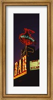 Welcome sign of a bar, Million Dollar Cowboy Bar, Jackson, Jackson Hole, Teton County, Wyoming, USA Fine Art Print
