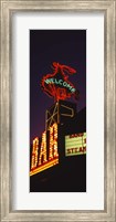 Welcome sign of a bar, Million Dollar Cowboy Bar, Jackson, Jackson Hole, Teton County, Wyoming, USA Fine Art Print