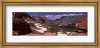 Rock formations, Maroon Bells, West Maroon Pass, Crested Butte, Gunnison County, Colorado, USA Fine Art Print