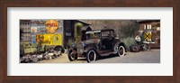 Abandoned vintage car at the roadside, Route 66, Arizona Fine Art Print