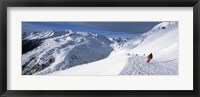 Tourists skiing in a ski resort, Sankt Anton am Arlberg, Tyrol, Austria Fine Art Print