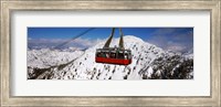 Overhead cable car in a ski resort, Snowbird Ski Resort, Utah Fine Art Print