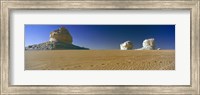 Rock formations in a desert, White Desert, Farafra Oasis, Egypt Fine Art Print
