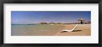 Chaise longue on the beach, Soma Bay, Hurghada, Egypt Fine Art Print