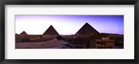 Pyramids at sunset, Giza, Egypt Fine Art Print