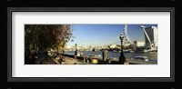 Ferris wheel at the riverbank, Millennium Wheel, Thames River, London, England Fine Art Print