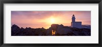 Lighthouse on the coast, Capo Testa, Santa Teresa Gallura, Sardinia, Italy Fine Art Print