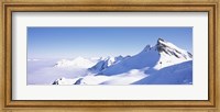 Snowcapped mountain range, Damuls, Faschina, Vorarlberg, Austria Fine Art Print