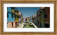 Boats in a canal, Grand Canal, Burano, Venice, Italy Fine Art Print