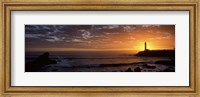 Lighthouse at sunset, Pigeon Point Lighthouse, San Mateo County, California, USA Fine Art Print
