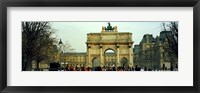 Tourists near a triumphal arch, Arc De Triomphe Du Carrousel, Musee Du Louvre, Paris, Ile-de-France, France Fine Art Print