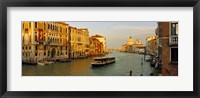 Vaporetto water taxi in a canal, Grand Canal, Venice, Veneto, Italy Fine Art Print