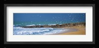 Waves breaking on the coast, Morbihan, Brittany, France Fine Art Print