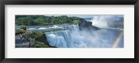 Tourists at a waterfall, Niagara Falls, Niagara River, Niagara County, New York State, USA Fine Art Print