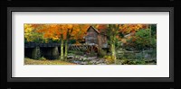 Glade Creek Grist Mill, Babcock State Park, West Virginia (bright leaves) Fine Art Print