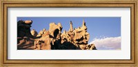 Low angle view of cliffs, Fantasy Canyon, Uintah County, Utah (blue sky) Fine Art Print