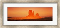 Buttes at sunrise, The Mittens, Monument Valley Tribal Park, Monument Valley, Utah, USA Fine Art Print