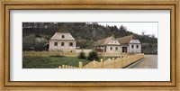 Houses in a village, Biertan, Transylvania, Mures County, Romania Fine Art Print