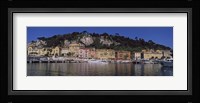 Boats docked at a port, English Promenade, Nice, Alpes-Maritimes, Provence-Alpes-Cote d'Azur, France Fine Art Print
