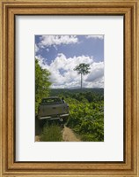 Truck a dirt road, Malao, Big Bay Highway, Espiritu Santo, Vanuatu Fine Art Print