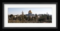 Trees with mosque in the background, Dome Of the Rock, Temple Mount, Jerusalem, Israel Fine Art Print