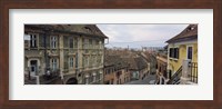 Buildings in a city, Town Center, Big Square, Sibiu, Transylvania, Romania Fine Art Print