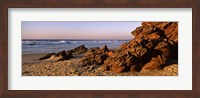 Rock formations on the beach, Carrapateira Beach, Algarve, Portugal Fine Art Print