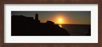 Lighthouse on the coast, Cape Sao Vincente, Sagres, Algarve, Portugal Fine Art Print