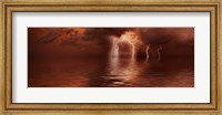 Lightning storm over the sea Fine Art Print