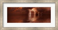 Lightning storm over the sea Fine Art Print